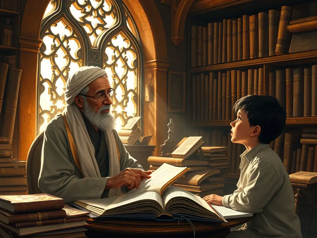 أبو العلاء المعرّي والغلام الذكي، منصة بالعربية