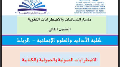 الاضطرابات الصوتية والصرفية والكتابية