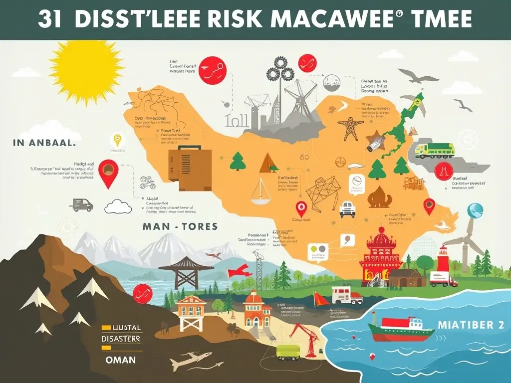 خارطة افتراضية تعرض بعض التحديات التي تواجهها سلطنة عمان