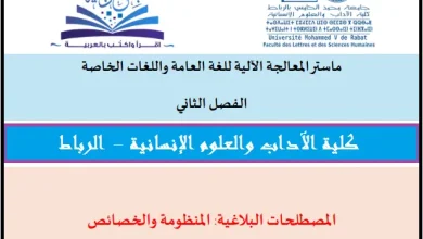 ماستر المعالجة الآلية للغة العامة واللغات الخاصة ـ د ـ سعيد الحنصالي