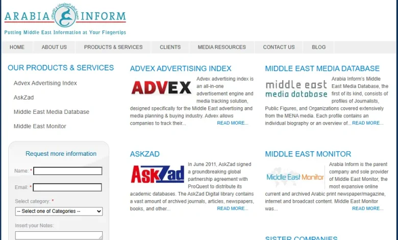 Arabia Inform منصة تحليل وأرشفة المحتوى الإعلامي العربية)